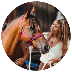 equine psychotherapist meg kirby with horse